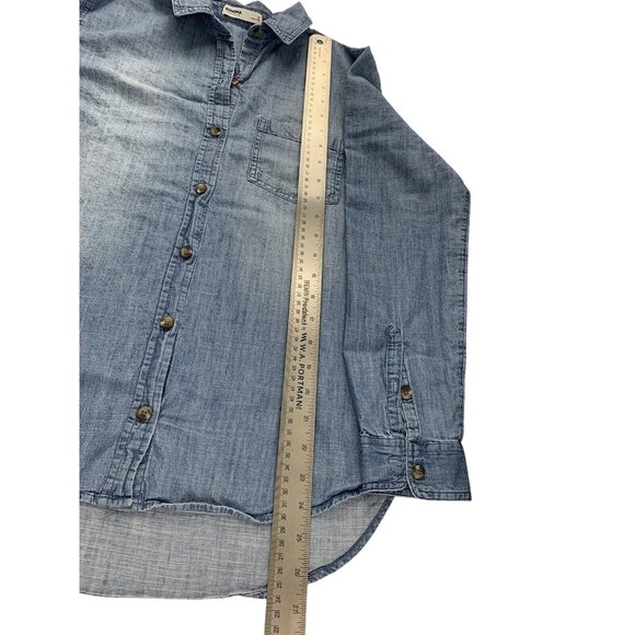 Sonoma Womens Denim Long Sleeve Button-Up Chambray Shirt Size Small - Picture 7 of 12